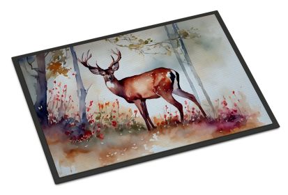 NEW Deer Doormat Front Door Mat Indoor Outdoor Rugs for Entryway, Non Slip Washable Low Pile, 18H X 27W