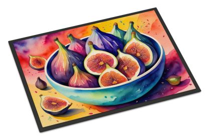 NEW Colorful Figs Doormat Front Door Mat Indoor Outdoor Rugs for Entryway, Non Slip Washable Low Pile, 18H X 27W