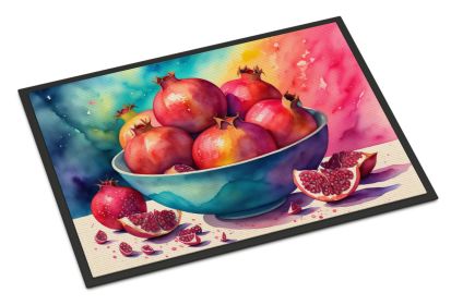 Colorful Pomegranates Doormat Front Door Mat Indoor Outdoor Rugs for Entryway, Non Slip Washable Low Pile, 24H X 36W