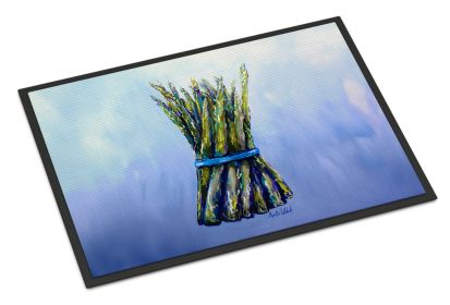 Fresh Bunch Asparagus Doormat Front Door Mat Indoor Outdoor Rugs for Entryway, Non Slip Washable Low Pile, 24H X 36W