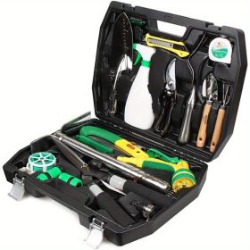 Garden Tools Set,18 Piecegarden Tools For Gardening,garden Tools For Digging, Gardening Hand Tools Set With Carrying Case