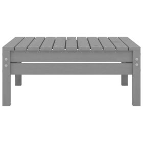 vidaXL 4 Piece Garden Lounge Set Solid Pinewood Grey (Option: as picture)