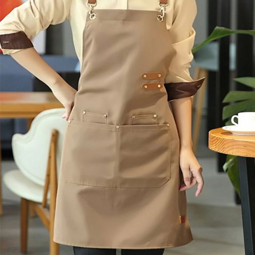 1pc Apron; Waterproof And Oil-proof Apron With Pockets; Universal Apron For Women And Men; For Coffee Bar; Restaurant; Multipurpose Aprons 29.5in