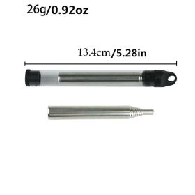 1pc Collapsible Stainless Steel Blow Fire Tool For Outdoor Camping Hiking Barbecue Survival Gadgets (Color: black)